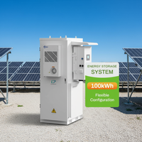 Kabinet Penyimpanan Energi Surya LP 100kWh 300V Baterai LiFePO4 Tegangan Tinggi dengan Pendingin Udara Proteksi IP54