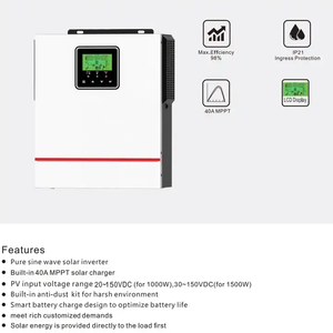 <span class=keywords><strong>Onduleur</strong></span> Solaire Populaire 12V 24V 48V 12 Volts 1500W <span class=keywords><strong>Onduleur</strong></span> Solaire Hybride MPPT - Product Image 3