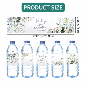 Tùy chỉnh trong suốt Bopp Vinyl Pet dính nhãn giấy bóng bề mặt không thấm nước cho chai nước cá nhân logo mỹ phẩm - Product Image 3