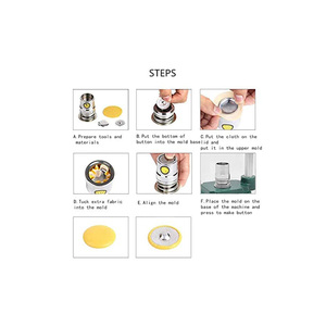 Vải thủ công bao phủ nút Maker Máy DIY công cụ với 3 khuôn mẫu (18 25 30mm đường kính) - Product Image 4