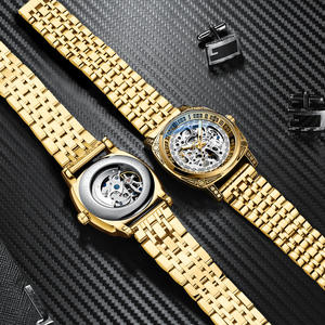 Reloj mecánico retro hecho a mano, hueco, deportivo, para negocios, resistente al agua, con manecillas luminosas, correa de cuero de 22 mm, estilo de moda para hombre - Product Image 2