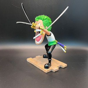 Set di 3 Statuette <span class=keywords><strong>Anime</strong></span> <span class=keywords><strong>Divertenti</strong></span> di Luffy, Zoro e Sanji, Figurine in PVC con Bocca Grande per Decorazione Scrivania, Collezione Hobby e Regalo - Product Image 5