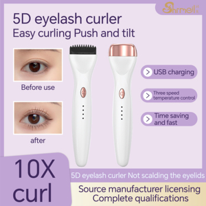 Portable Rapid Heat-Up Safe Long-Lasting Curls Pink Electric Heat <b>Eyelash</b> Curler Mini Portable Usb Rechargeable <b>Eyelash</b> Curler - Product Image 4