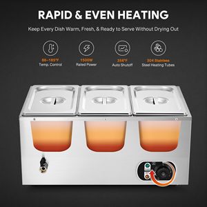 Calentador de Alimentos Eléctrico Comercial HUAZE para Mostrador, Temperatura Ajustable de 86-185F - Product Image 4