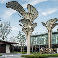 Sculpture paysagère extérieure personnalisée Vincentaa, grande sculpture de parc, art public moderne sur mesure