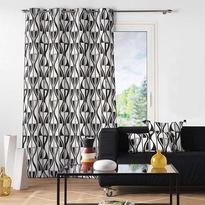 Cortina de Poliéster Estampada IKARIS con Ojales, 140x280 cm - Product Image 1