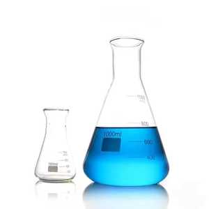 Fiole Erlenmeyer à col étroit de qualité laboratoire, 2000 ml, en verre borosilicate avec rebord renforcé - Product Image 1