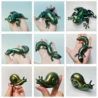 Moule en silicone sur le thème de Pâques pour bricolage cristal résine époxy petit animal ornement-grenouilles lézards escargots blanc Opp sac-outils de gâteau
