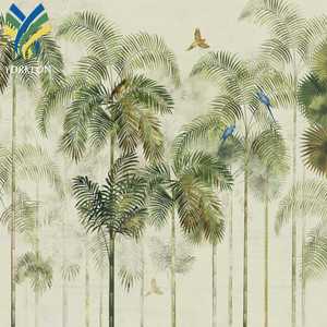 Papier peint <span class=keywords><strong>mural</strong></span> 3D pour décoration de maison moderne Peintures personnalisées imperméables et antistatiques Papier peint déco Plante verte Papier peint <span class=keywords><strong>mural</strong></span> - Product Image 2