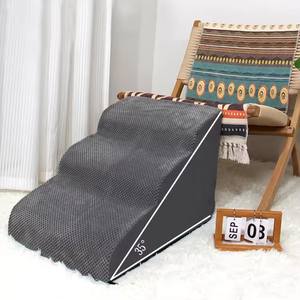 Luxe Orthopedische Premium Kattenhond Klimladder Trappen Fluwelen Trappen Voor Huisdieren Verwijderbare Fluwelen Hoes Wasbare Traagschuim Treden - Product Image 2