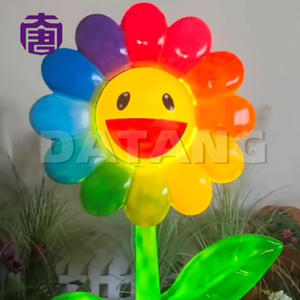 Lámpara Decorativa de Resina y Fibra de Vidrio con Luz LED 3D en Forma de Flor, Personalizada, IP65, para Exteriores, Jardín, Césped, Festivales y Celebraciones - Product Image 2