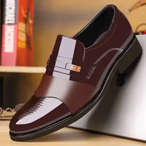 mens brown leather high cut shoes casual flat leather shoe size 38-48