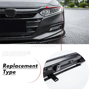 Grilles de calandre avant de voiture en fibre de carbone, garniture de protection ABS pour Honda Accord berline 4 portes 2018-2019 tous modèles - Product Image 5