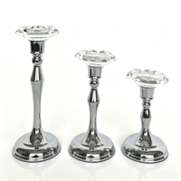 Porte-bougie Hurricane, élégant chandelier à tige haute, bougie pilier en option, taille et finition personnalisables pour table de mariage et décoration intérieure