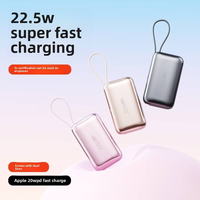 Anpassbares Logo Tragbare Neue Design PD22.5W 10000mAh Schnellladende Li-Polymer Mobile Powerbank mit Halterung 2-in-1 Schnell-Typ-C