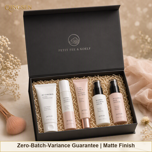 Boîtes d'emballage <span class=keywords><strong>de</strong></span> luxe pour cosmétiques, en carton noir enduit, avec finition mate, couvercle à charnière, pour coffret cadeau <span class=keywords><strong>de</strong></span> soins <span class=keywords><strong>de</strong></span> beauté - Product Image 1
