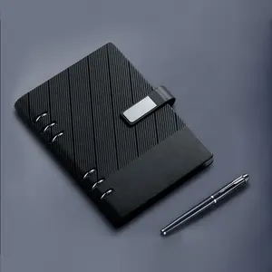 Set di scatole regalo per affari caldi con LOGO regalo per conferenze personalizzato A5 in pelle sintetica per notebook regalo di alta qualità