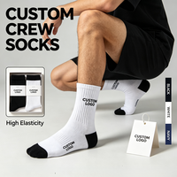 Chaussettes de sport rayées en coton tricoté pour hommes, chaussettes décontractées pour l'entraînement, séchage rapide, bordure élastique, confort quotidien, chaussettes personnalisées