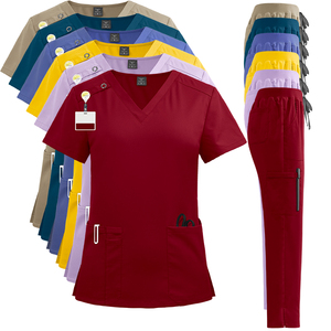 ชุดยูนิฟอร์มพยาบาล2ชิ้นผ้ายืดแฟชั่นสำหรับผู้หญิงชุดยูนิฟอร์ม2025ใหม่ชุดพยาบาล - Product Image 3