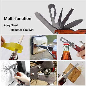 Machiniste en acier inoxydable OEM personnalisé marteau survie d'urgence voiture brise-vitre Multitool bricolage Camping outil - Product Image 5