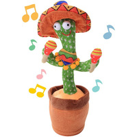 Best-seller transfrontalier : Jouet en peluche cactus dansant qui se balance, chante, apprend à parler et se balance, cadeaux en gros