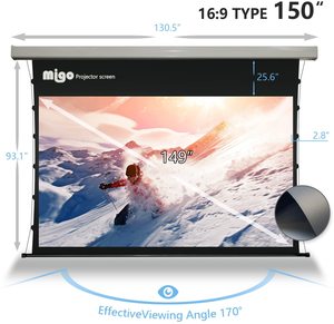 Màn Hình Máy Chiếu Gắn Trần Tự Động 150Inch 200Inch Dành Cho Máy Chiếu Ngắn Chống Ánh Sáng - Product Image 5
