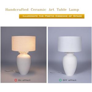 Lámpara de Mesa LED de Cerámica Moderna y Sencilla, Diseño Ecológico, Pantalla Multicolor para Dormitorios, Salas de Estar y Comedores - Product Image 3