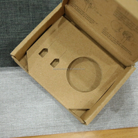 Caja de correo corrugado Kraft con logotipo personalizado al por mayor, caja de embalaje de productos electrónicos con inserto, 2024