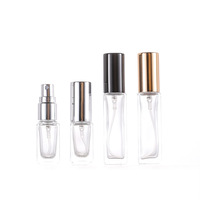 Flacon de parfum de luxe en verre, cylindrique rond, transparent, vide, avec pulvérisateur à pompe, 3ml 5ml 10ml 15ml, impression sérigraphique, logo personnalisé, perruques