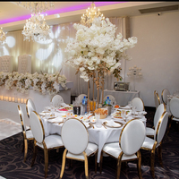 Centres de table hauts de style européen pour mariage et usage domestique, arrangements floraux en métal doré avec porte-bougie, différentes tailles