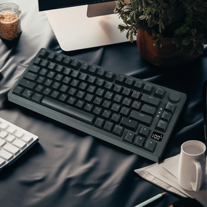 <span class=keywords><strong>Clavier</strong></span> mécanique ergonomique MK75 <span class=keywords><strong>Pro</strong></span> 75% sans fil, interrupteur linéaire, 82 touches, <span class=keywords><strong>clavier</strong></span> <span class=keywords><strong>gamer</strong></span> à échange à chaud pour PC, ordinateur portable, jeux - Product Image 5