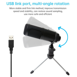 192K/24BIT USB-Mikrofon PC-Kondensator Mikrofon Aufnahme studio Mikrofon für YouTube Video <span class=keywords><strong>Skype</strong></span> Chat Game Podcast - Product Image 3