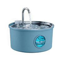 3,2L Automatischer Edelstahl-Katzenwasserbrunnen Ultra-Leiser Haustier-Trinkspender mit Sichtfenster Dreifache Filtration