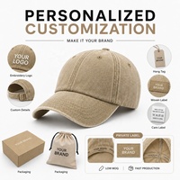 Casquette de baseball personnalisée à 6 panneaux, effet vieilli, en coton délavé, style Dad Hat, avec logo brodé, casquette de sport rétro pour marques streetwear