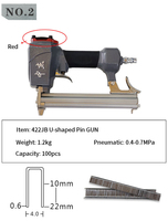 1013JC 422JB F30D T50 Cloueur pneumatique agrafeuse à air pour métal et bois, pistolet à clous pneumatique pour le bricolage et la décoration de meubles