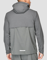 Blouson Coupe Standard Léger Coupe-Vent de Sport en Polyester Style Patchwork Color Block Élégant avec Logo Réfléchissant pour Homme