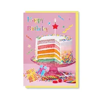 Personalizado engraçado em branco feliz aniversário cartão, atacado, personalizado, 3d, imagens lenticulares, cartões de aniversário