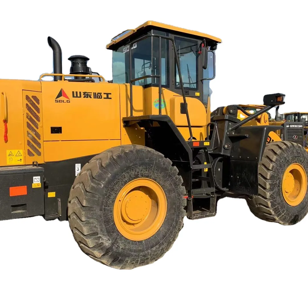 Sell large used earth moving machinery loader Shandong Lingong LG956L high quality