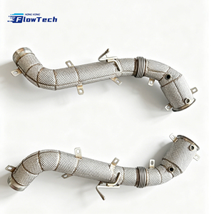 Downpipe de performance pour McLaren 650S 570S 600LT M838T 3.8T V8 Bi-Turbo en acier inoxydable 304 avec bouclier thermique, montage direct - Product Image 1