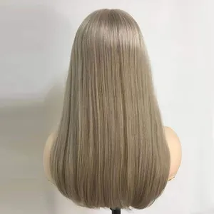 cold tone beautiful hair color lace top wig no layer in promotion price