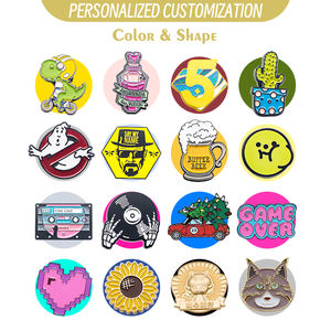 دبابيس مطلية بالمينا مخصصة من المصنع، شارات معدنية بشعار، حرف يدوية مغناطيسية، صمم دبوسك الخاص، دبابيس طية صدر لطيفة بتصميم الأنمي مطلية بالذهب كهدية - Product Image 5