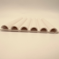 Panneaux muraux modernes étanches à l'humidité en WPC, murs de fond décoratifs au design géométrique 3D
