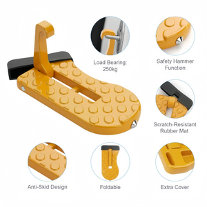 Marchepied pliable universel multifonction pour porte de toit de voiture, crochet de verrouillage, pédale auxiliaire, marteau de sécurité en alliage d'aluminium pour Jeep - Product Image 2