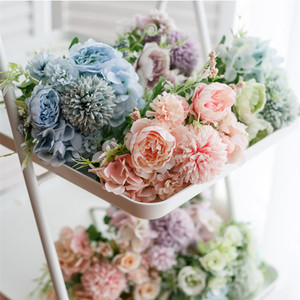 Bouquet de pivoines artificielles Hiroshi Misae, fleurs en soie à 7 tiges, décoration pour la maison et les mariages - Product Image 3