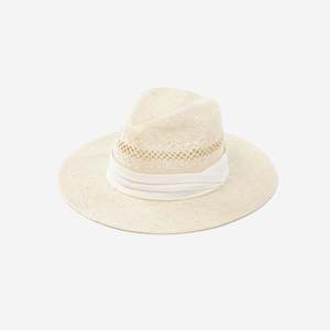 Spring Summer Fashion Trends New Arrival Hand Weave Hollow Out Design Light Weight White Panama Hat Sisal <b>Straw</b> <b>Fedora</b> Hat - Product Image 2