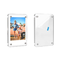Aimant de réfrigérateur personnalisé en acrylique transparent de 6 à 15 cm, cadre photo magnétique vierge, ornement de réfrigérateur pour la création de cadeaux sur mesure
