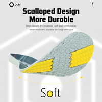 Semelles intérieures souples et élastiques, coussinets absorbants les chocs, en PU haute densité, durables, à bord festonné, pour chaussures de course