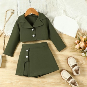 Abbigliamento Casual da ragazza in stile europeo tre pezzi abito da ragazza vestito rosso alla moda per bambini maniche lunghe + <span class=keywords><strong>gonna</strong></span> plissettata da ragazza + top - Product Image 3