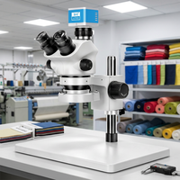 Microscope stéréoscopique trinoculaire à zoom 3,5x-100x avec caméra pour l'évaluation de bijoux et de montres