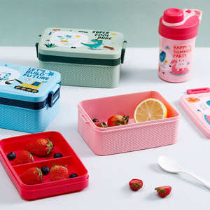 Jieyang Lebo Usine Directe En Gros Sans Bpa 800ml/1000ml Boîte À Lunch Enfants École Avec Boisson Directe Bouteille D'eau - Product Image 3